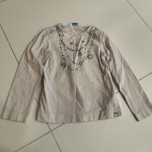 Mayoral White Garment Tag with Blue Text size 6